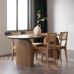 Baki Solid Wood Oval Dining Table