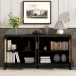 Casa Solid Wood 4 Doors Cabinet Sideboard - Image 2