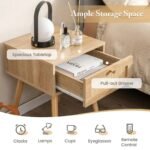 Dasa Solid Wood and Rattan Bedside Table - Image 6