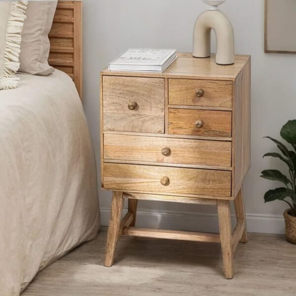 Fern Solid Wood Bedside Table - Image 1