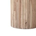 Fluted Solid Wood & Marble Side Table - Image 4