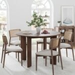 Geto Solid Wood Round 4-Seater Dining Table - Image 2