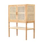 Ema Solid Wood Rattan Cabinet - Image 4