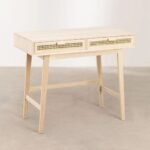 Rala Solid Wood Rattan Study Table - Image 3