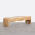 Bida Solid Wood TV Stand with 3 Drawers - Image 5