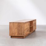 Liva Solid Wood TV Cabinet with Shelf - Image 3
