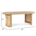 Klen Solid Wood Oval Coffee Table - Image 7