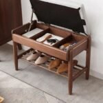 Weka Solid Wood Upholstered Shoe Bench - Image 5