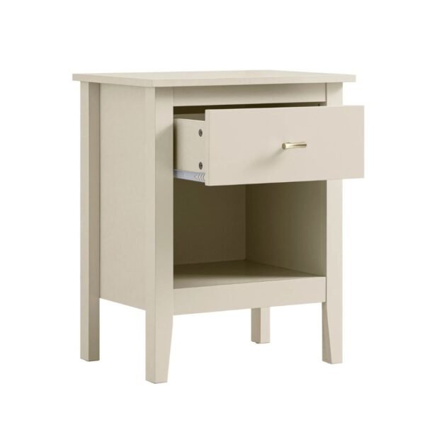 White 1-Drawer Bedside Table - Image 5