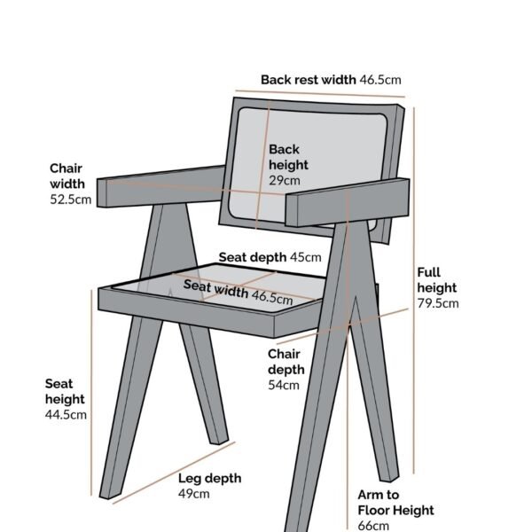 Buco Cane Rattan Solid Wood Dining Chair - Image 8