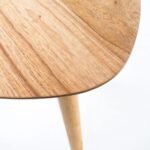 Guitar Pick Shaped Solid Wood Side Table - Image 6