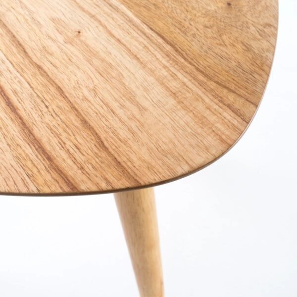 Guitar Pick Shaped Solid Wood Side Table - Image 6