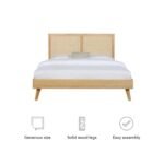Vintage Solid Wood Rattan King & Queen Size Bed - Image 6