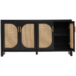 Casa Solid Wood 4 Doors Cabinet Sideboard - Image 4