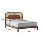 Peso Solid Wood and Cane Bed - Image 6