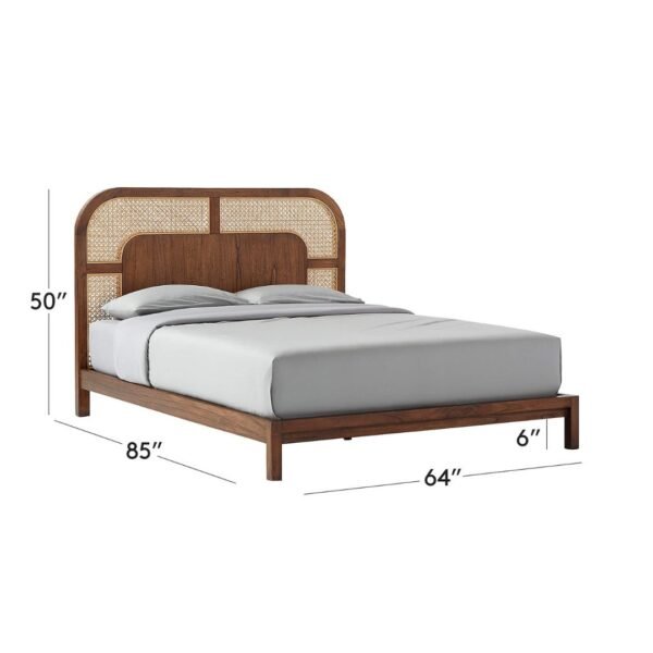 Peso Solid Wood and Cane Bed - Image 6