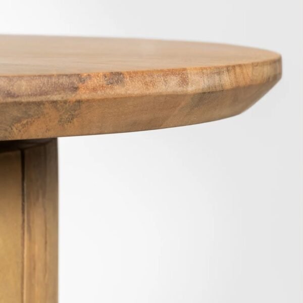 Fluted Wooden Mid Century Console Table - Image 6