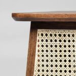 Crest Solid Wood Rattan Side Table - Image 5