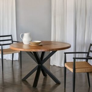 Fedi Solid Wood Round Dining Table