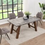 Luna Concrete Effect 150cm Dining Table - Image 2