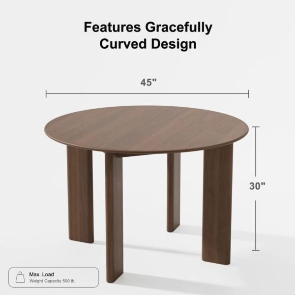 Geto Solid Wood Round 4-Seater Dining Table - Image 7