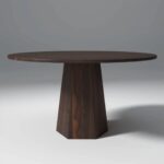 Dia Solid Wood Round Diamond Dining Table - Image 5