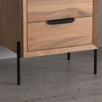 Nivo Solid Wood Metal Bedside Table - Image 5