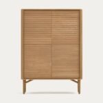 Java Solid Wood 4-Door Fluted Cabinet - Image 4
