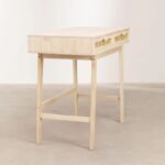 Rala Solid Wood Rattan Study Table - Image 4