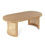 Klen Solid Wood Oval Coffee Table - Image 3