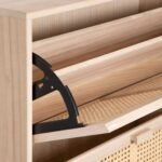 Emma Solid Wood Rattan Shoe Cabinet - Image 6