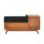 Woka Solid Wood Upholstered Shoe Bench - Image 4