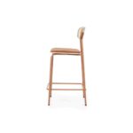 Pira Solid Wood Metal Upholstered Bar Chair - Image 5