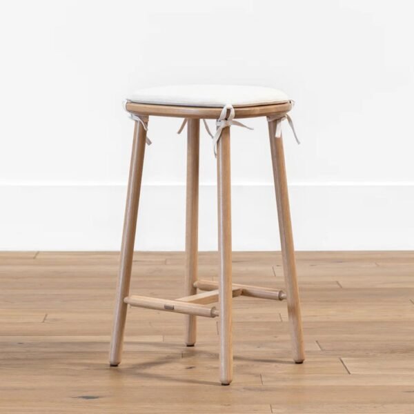 Deka Solid Wood Upholstered Bar Stool - Image 3