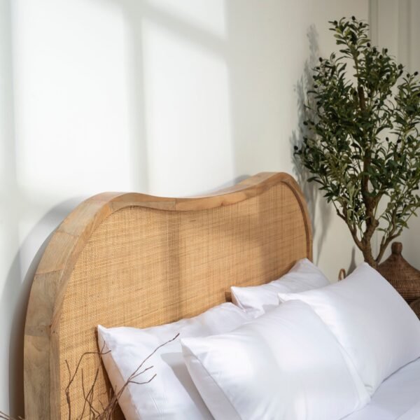Bern Solid Wood Rattan Bed - Image 6