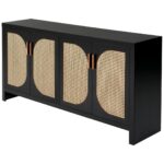 Casa Solid Wood 4 Doors Cabinet Sideboard - Image 5