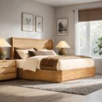 Kano Living Solid Wood and Cane Shelter Bed