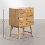 Fern Solid Wood Bedside Table - Image 5