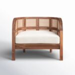 Neni Solid Wood and Rattan Lounge Chair - Image 2