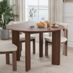 Geto Solid Wood Round 4-Seater Dining Table