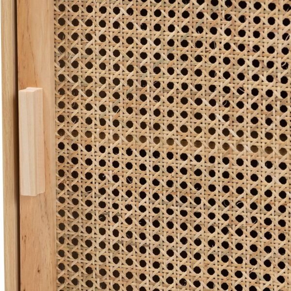 Meka Solid Wood Rattan Bedside Table - Image 5