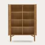Java Solid Wood 4-Door Fluted Cabinet - Image 5