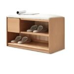 Akon Solid Wood Upholstered Shoe Cabinet - Image 4