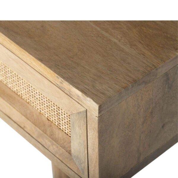 Mako Solid Wood Rattan 2-Drawer Console Table - Image 6