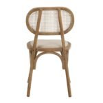 Kaya Set of 2 Cane Rattan and Upholstered Dining Chairs - Image 4