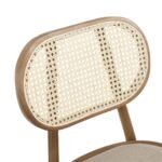 Kaya Set of 2 Cane Rattan and Upholstered Dining Chairs - Image 5