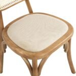 Kaya Set of 2 Cane Rattan and Upholstered Dining Chairs - Image 6
