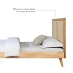Vintage Solid Wood Rattan King & Queen Size Bed - Image 5