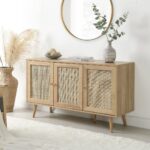 Claasic Woven Rattan 3-Door Sideboard