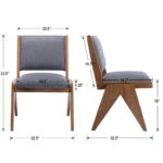 Mid Century Modern Solid Wood Dining Chair Set of 2 - Image 6